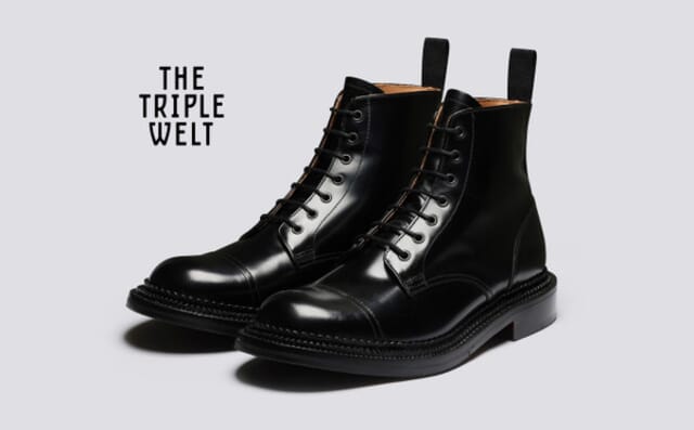 grenson Desmond | Mens Boots in Black Bookbinder Leather