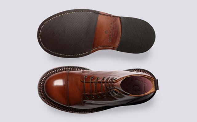 Grenson Desmond | Mens Boots In Brown Bookbinder Leather