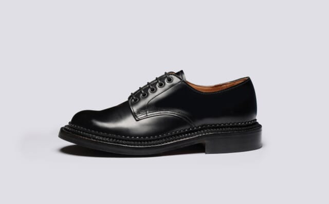 Grenson Devon | Womens Derby Shoes In Black Bookbinder Leather