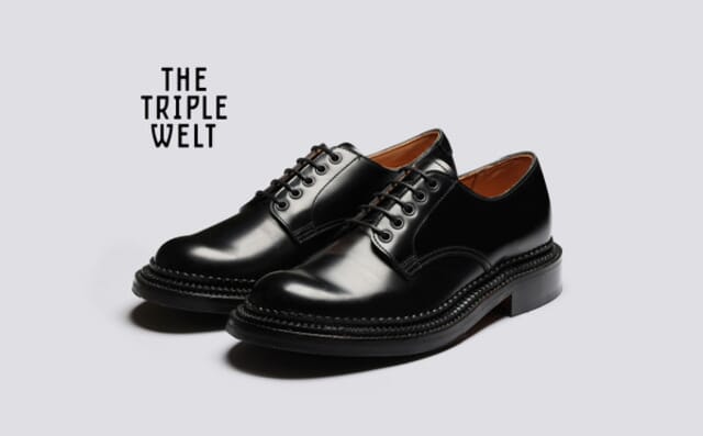 grenson Devon | Womens Derby Shoes in Black Bookbinder Leather