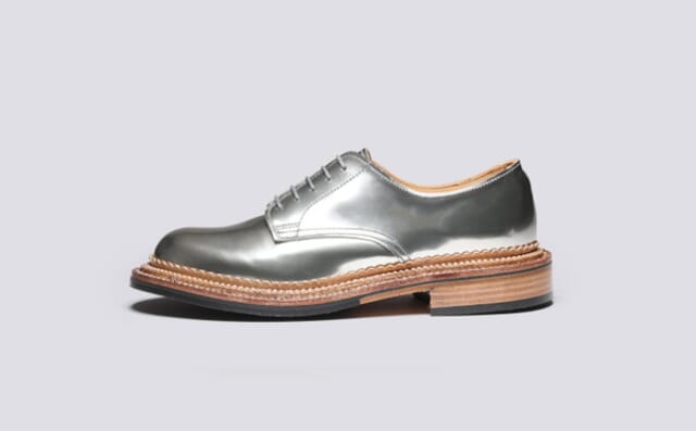 Grenson Devon | Womens Shoes In Silver With Triple Welt - Main View