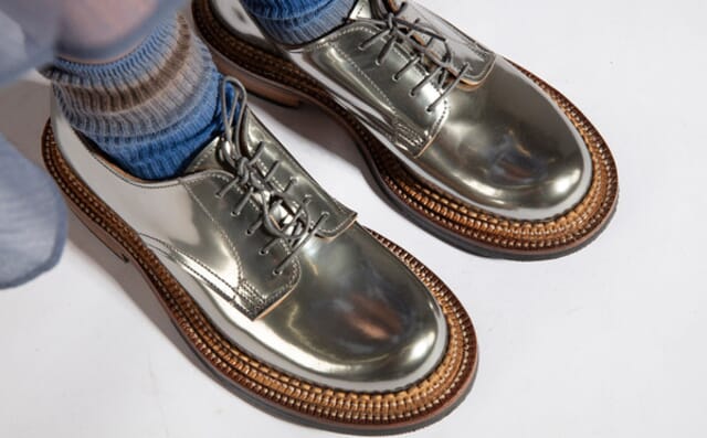 Grenson Devon | Womens Shoes In Silver With Triple Welt - Main View