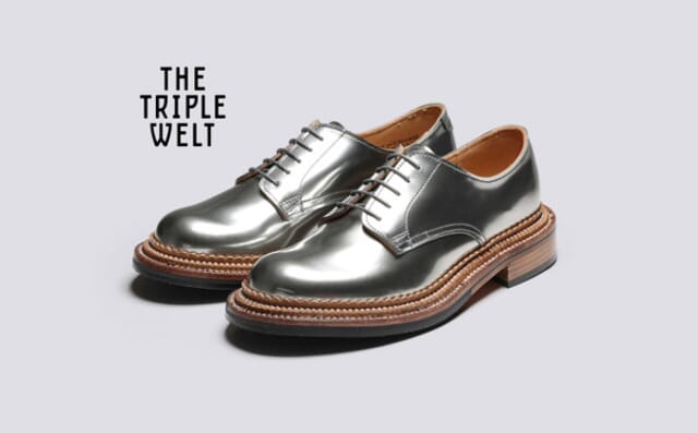 grenson Devon | Womens Shoes in Silver with Triple Welt - Main View