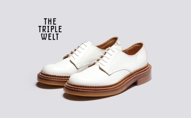 grenson Devon | Womens Shoes in White with Triple Welt