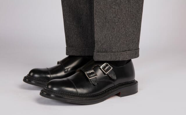 Grenson Diggery | Mens Triple Welt Monk Shoes In Black