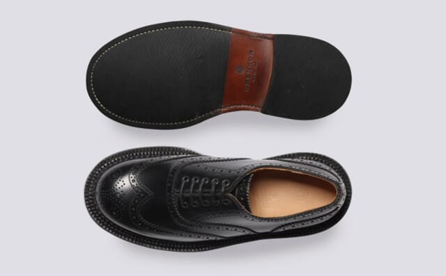 Grenson Dominic | Mens Brogues In Black With Triple Welt