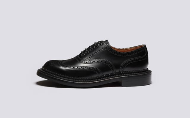 Grenson Dominic | Mens Brogues In Black With Triple Welt