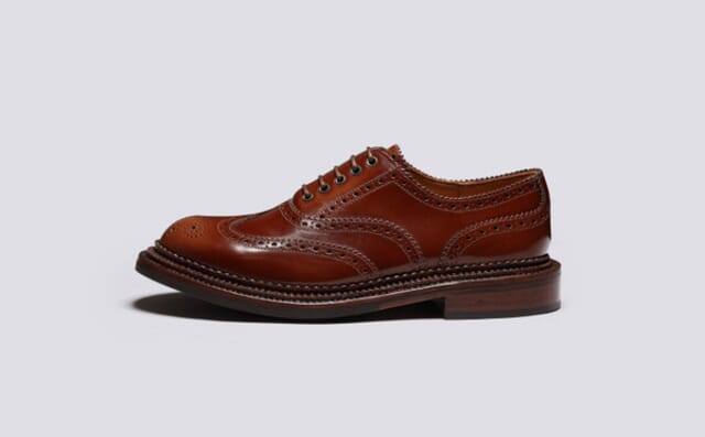 Grenson Dominic | Mens Brogues In Brown With Triple Welt