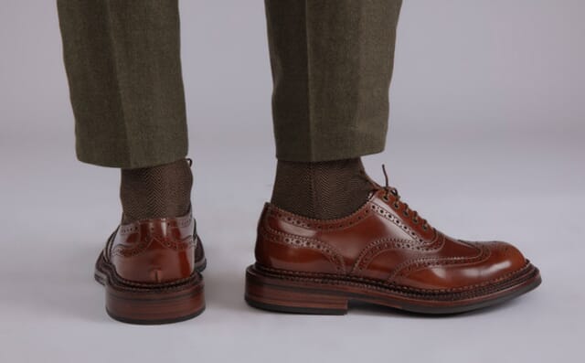 Grenson Dominic | Mens Brogues In Brown With Triple Welt