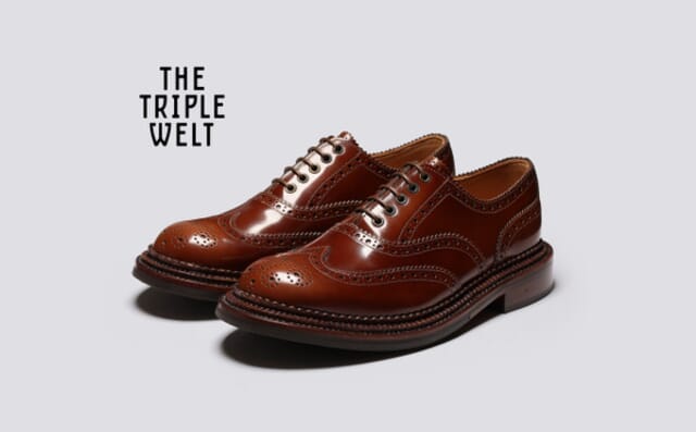 grenson Dominic | Mens Brogues in Brown with Triple Welt