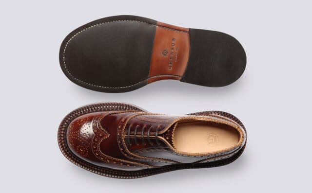 Grenson Dominique | Womens Triple Welt Brogue In Brick