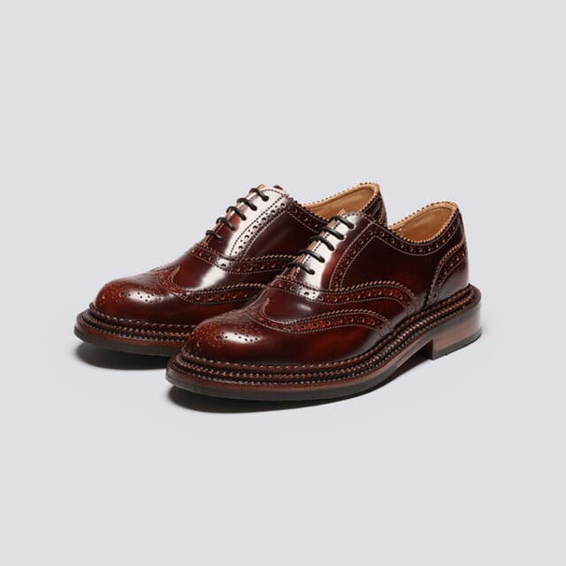 Grenson Dominique | Womens Triple Welt Brogue In Brick