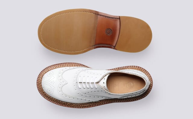 Grenson Dominique | Womens Triple Welt Brogues In White