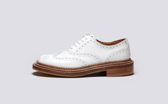 Grenson Dominique | Womens Triple Welt Brogues In White