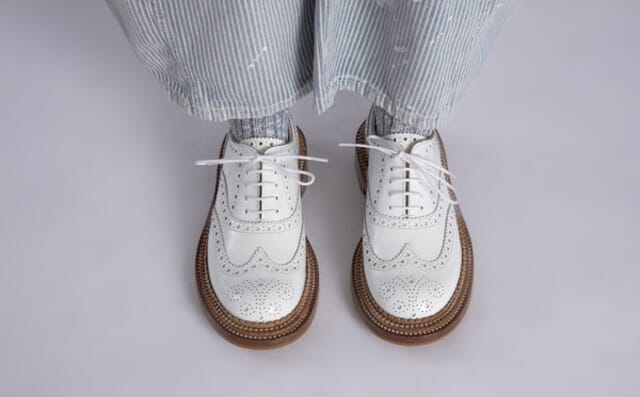 Grenson Dominique | Womens Triple Welt Brogues In White