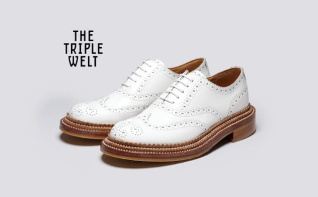grenson Dominique | Womens Triple Welt Brogues in White