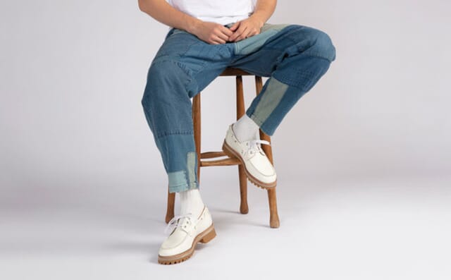 grenson Dunstan | Mens Boat Shoes In White Grain Leather