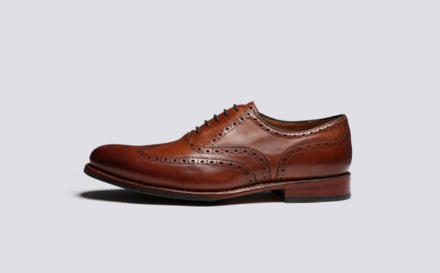Grenson Dylan | Mens Brogues In Tan Handpainted Leather