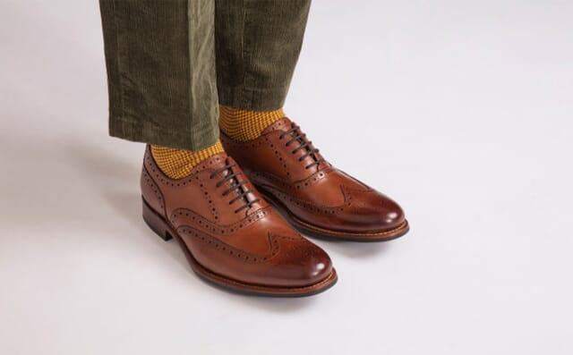Grenson Dylan | Mens Brogues In Tan Handpainted Leather