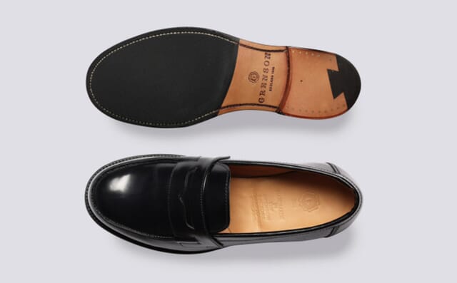 Grenson Epsom | Womens Loafers In Black Bookbinder Leather