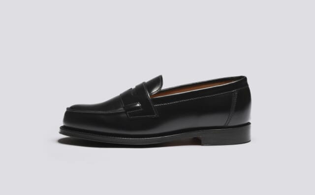 Grenson Epsom | Womens Loafers In Black Bookbinder Leather
