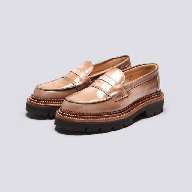 Grenson Epsom | Womens Loafers In Pink With Triple Welt
