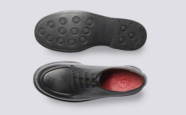 Grenson Eric | Mens Derby Shoes In Black Grain Leather