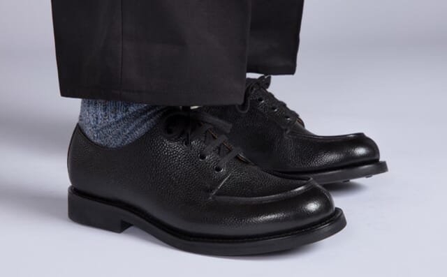 Grenson Eric | Mens Derby Shoes In Black Grain Leather