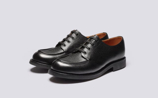 grenson Eric | Mens Derby Shoes in Black Grain Leather