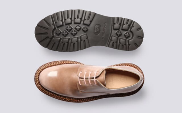 Grenson Evie | Womens Derby Shoes In Pink With Triple Welt