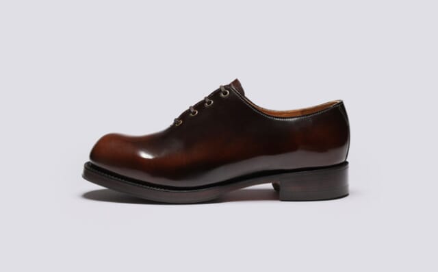 Grenson Fairfax | Mens Wholecut Oxford Shoes In Dark Brown Leather