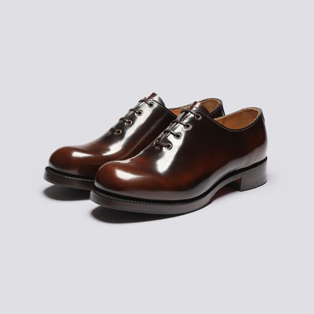 Grenson Fairfax | Mens Wholecut Oxford Shoes In Dark Brown Leather