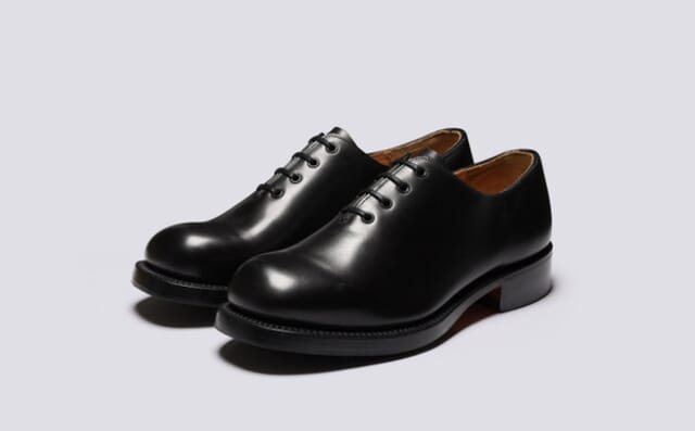 grenson Fairfax | Mens Wholecut Shoes in Black Leather