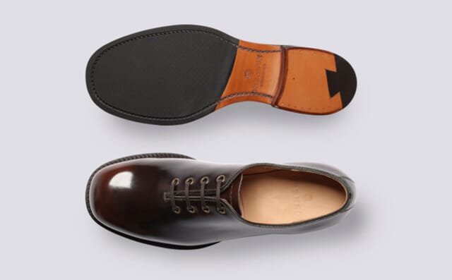 Grenson Fairfax | Womens Wholecut Oxford Shoes In Dark Brown Leather
