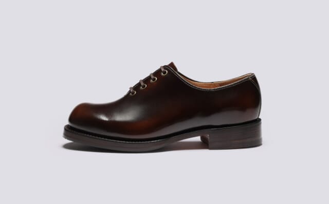 Grenson Fairfax | Womens Wholecut Oxford Shoes In Dark Brown Leather