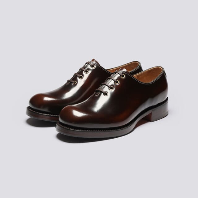 Grenson Fairfax | Womens Wholecut Oxford Shoes In Dark Brown Leather