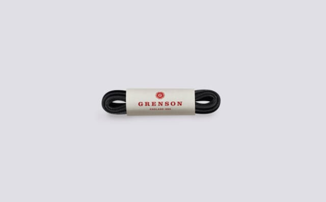 grenson Flat Sneaker Laces | Black Unisex Shoe Laces 100cm
