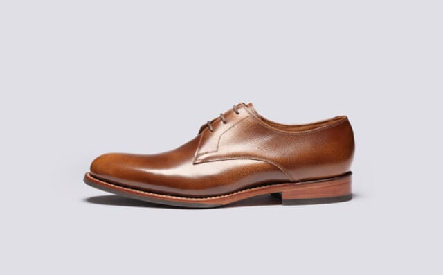 Grenson Gardner | Mens Derby Shoes In Tan Grain Leather