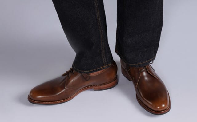 Grenson Gardner | Mens Derby Shoes In Tan Grain Leather