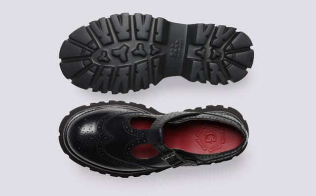 Grenson Gia | Womens Mary Jane Sandals In Black Leather
