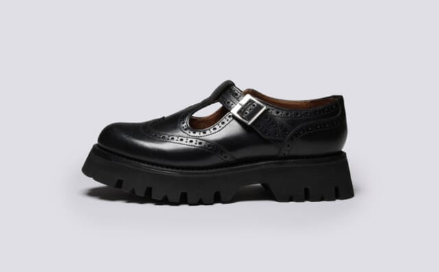 Grenson Gia | Womens Mary Jane Sandals In Black Leather