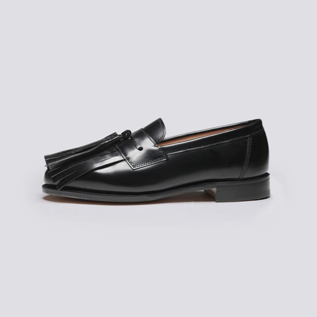 Grenson Grenda | Emilia Wickstead Collaboration Loafers In Black Leather