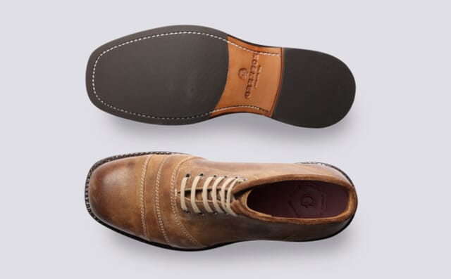 Grenson Aldo | Mens Boots In Nutmeg Burnished Suede