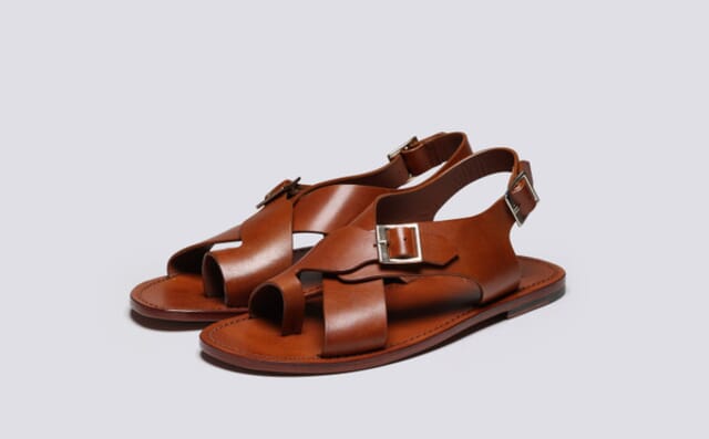 grenson Ambrose | Mens Sandals in Tan Leather