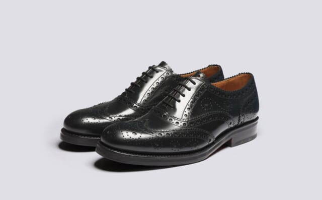 grenson Anderson | Mens Brogues in Black Leather