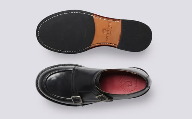 Grenson Andrea | Womens Monk Shoes In Black Leather