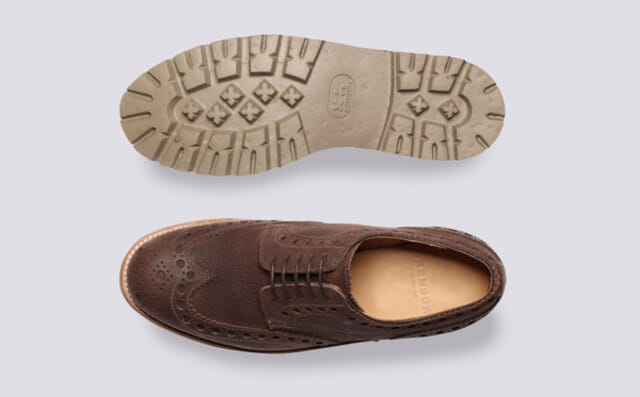 Grenson Archie | Mens Brogues In Brown Natural Grain