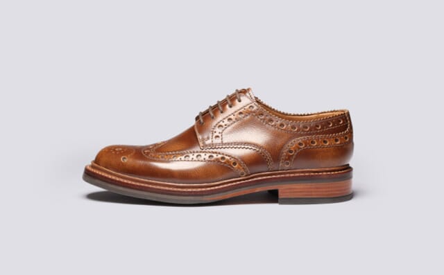 Grenson Archie | Mens Brogues In Tan Grain Leather