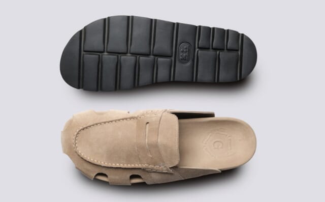 Grenson Arlen | Clog Sandals For Men In Beige Suede