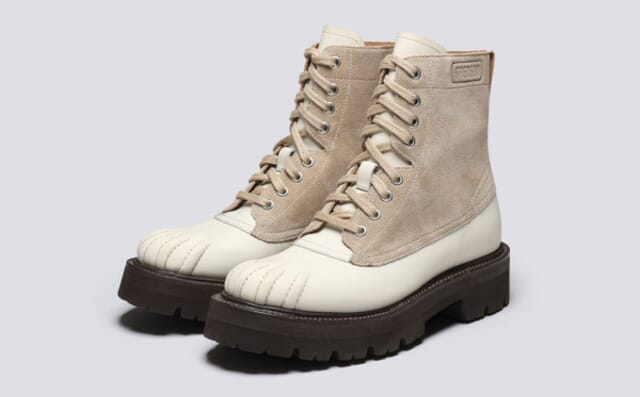 grenson Arwen | Womens Duck Boots in Off White